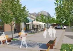 Un renderig  del progetto: particolare riguardo è riservato all’abbattimento delle barriere architettoniche e al miglioramento dell’impatto ambientale